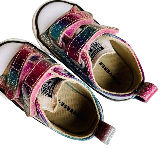 Toddler Girls Sparkly Converse Shoes - Picture 5 of 11
